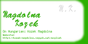 magdolna kozek business card